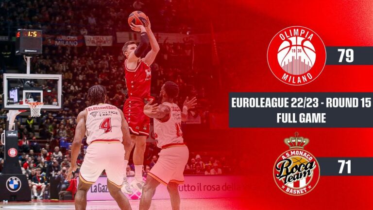 Olimpia Milano-AS Monaco EuroLeague 2022/23 Round 15 (FULL GAME)
